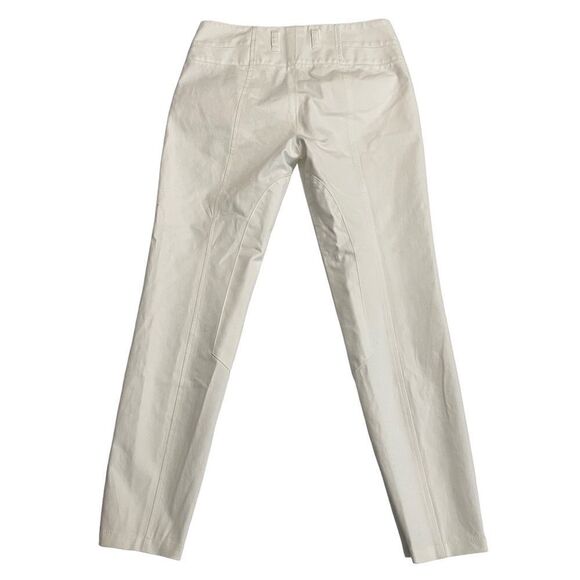 ESCADA WHITE MIDRISE SLIM ANKLE TROUSER PANTS,‎ zipped hems size 36 / small - Picture 4 of 13